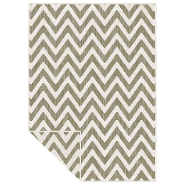 Duo Weave Indoor Outdoor Chevron Natural Rug 170 x 120cm