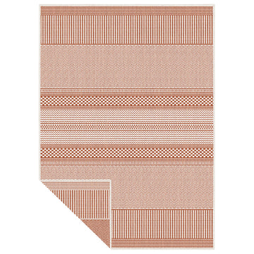 Duo Weave Indoor Outdoor Fine Weave Rust Rug 170 x 120cm