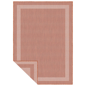 Duo Weave Indoor Outdoor Rust Rug 170 x 120cm