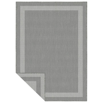 Duo Weave Indoor Outdoor Silver Rug 170 x 120cm