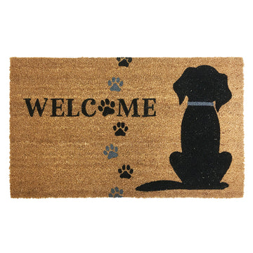 Gainsborough Welcome Paw Print Coir Door Mat 75 x 45cm