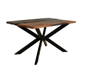 Mango Wood Dining Table – 1.35m Split Top Goa Finish Live edge