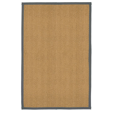 Herringbone Grey 150 x 100cm Area Rug
