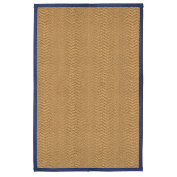 Herringbone Blue 150 x 100cm Area Rug