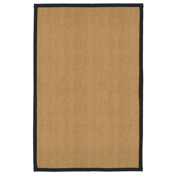 Herringbone Black Area Rug 200 x 135cm