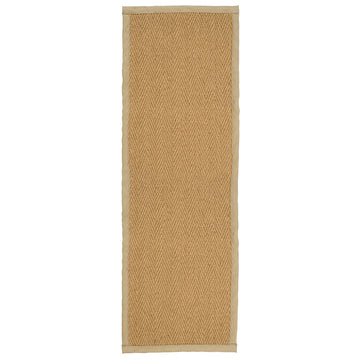 Herringbone Runner Rug Natural 244 x 66cm