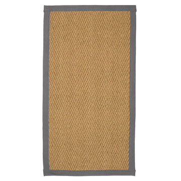 Herringbone Grey 122 x 66cm Area Rug