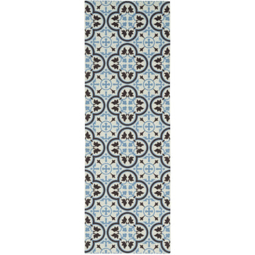 Kensington Retro Tiles Runner Rug 150 x 50cm