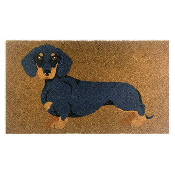 Kentwell Animals Black Dachshund Coir Door Mat 70 x 40cm