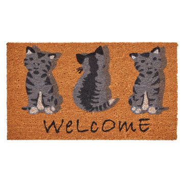 Kentwell Animals Welcome Cat Coir Door Mat 70 x 40cm