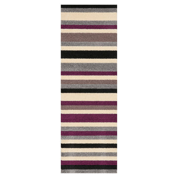 Linea Aubergine Runner Rug 200 x 66cm