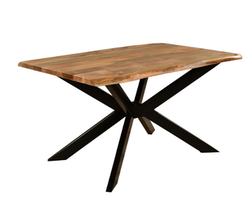 Mango Wood Dining Table – Live Edge 1.35m Natural Finish