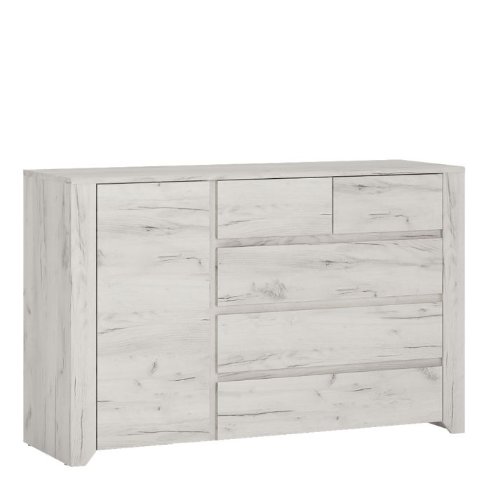Angel 1 Door 2+3 Drawer Chest in Light Wood Effect