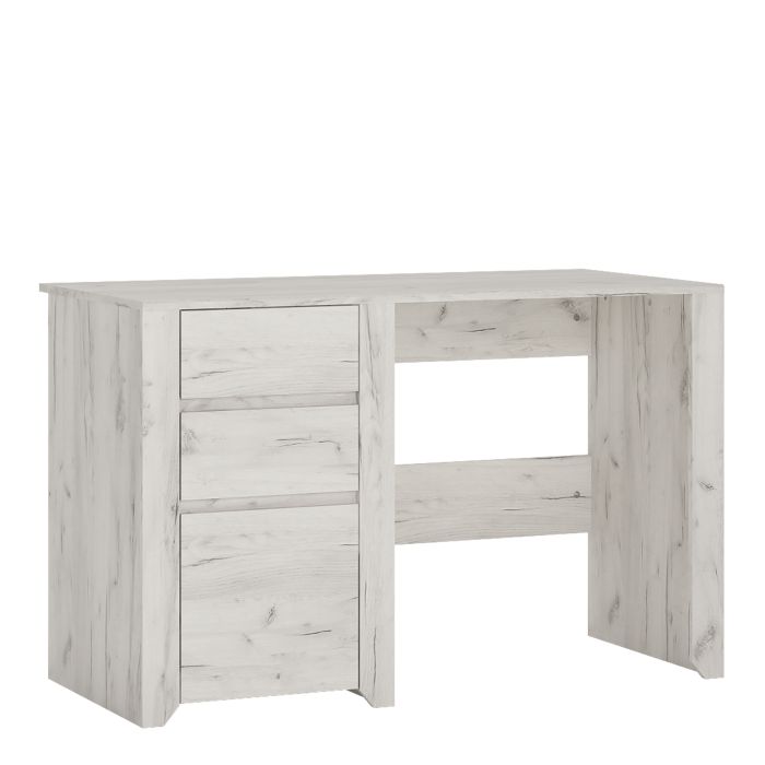 Angel 3 Drawer Desk in Light Wood Effect