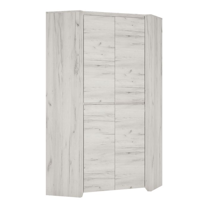 Angel Corner Fitted Wardrobe in Oak Melamine