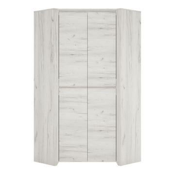 Angel Corner Fitted Wardrobe in Oak Melamine