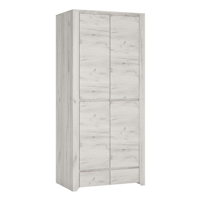 Angel 2 Door 2 Drawer Fitted Wardrobe in White Oak