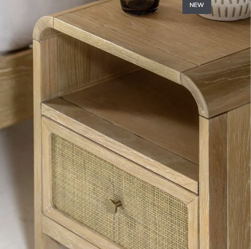 Bibury 1 Drawer Bedside Table – Bedroom Storage Unit