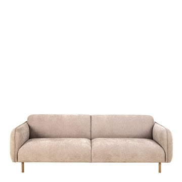 Westham 3 Seater Sofa – Fay Beige Fabric & Oak Base