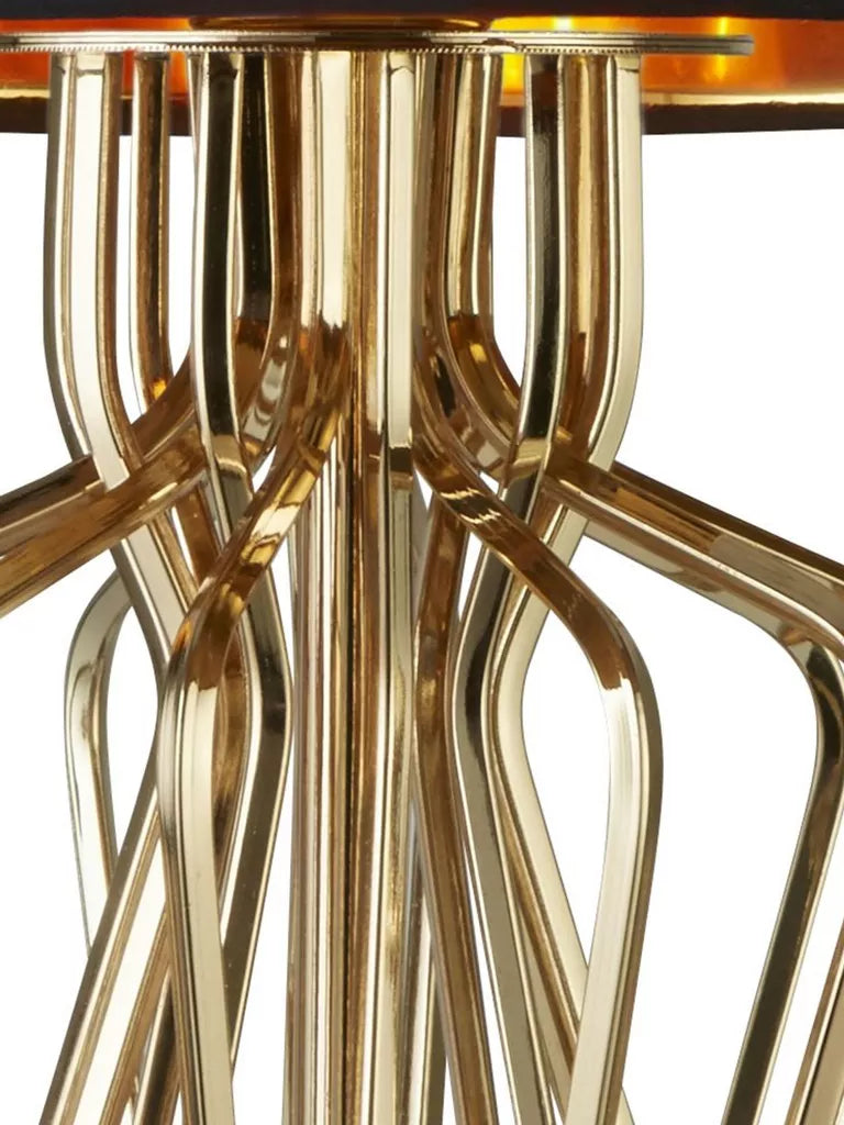 Ethan Table Lamp – Gold Metal & Black Marble Base