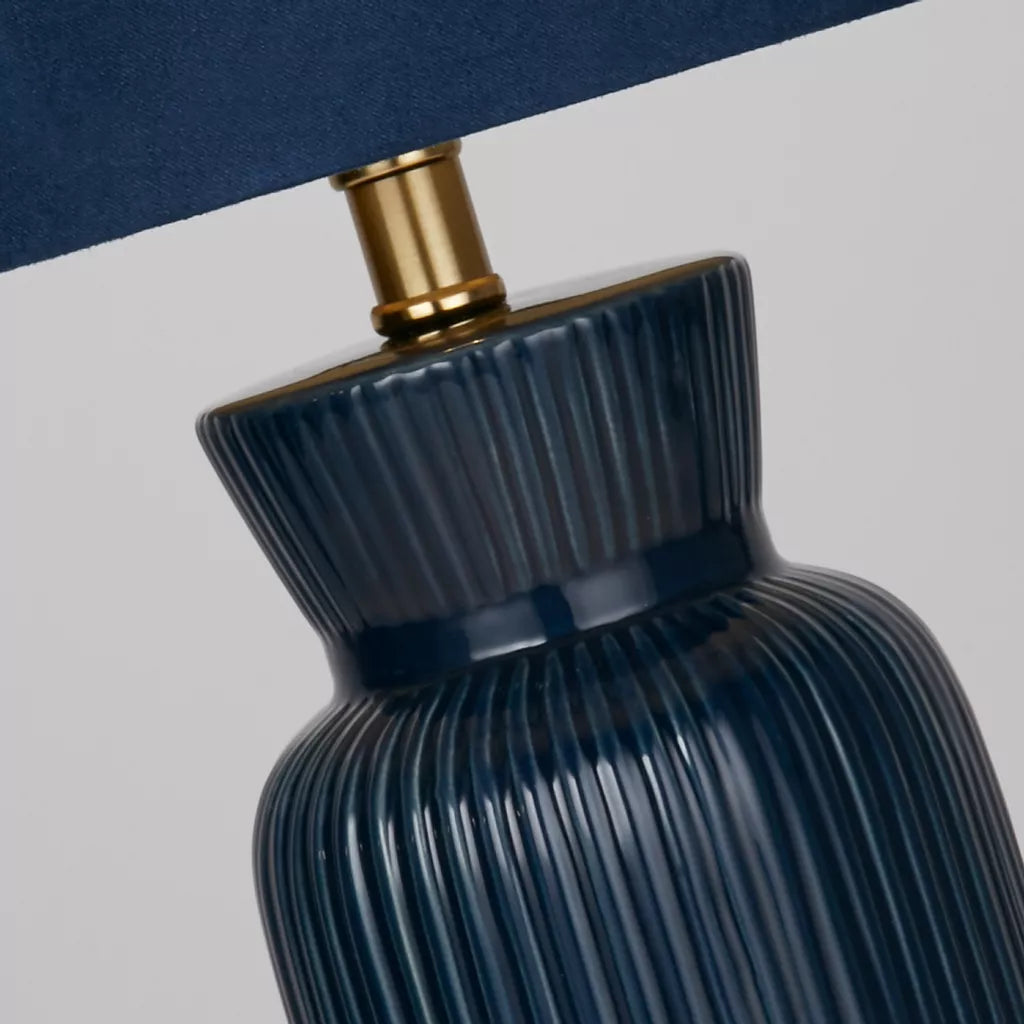 Ava Table Lamp – Ceramic Base with Fabric Shade
