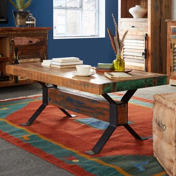 Coastal Coffee Table – Solid Wood Living Room Table