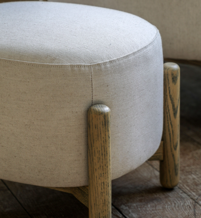 Fabric Footstool – Tindon Upholstered Ottoman Stool