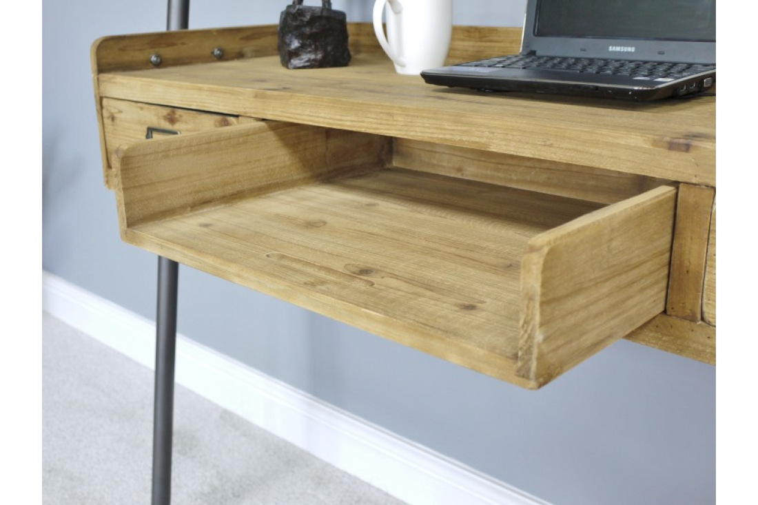 Desk with Shelves – Contemporary Workspace Desk with Storage
