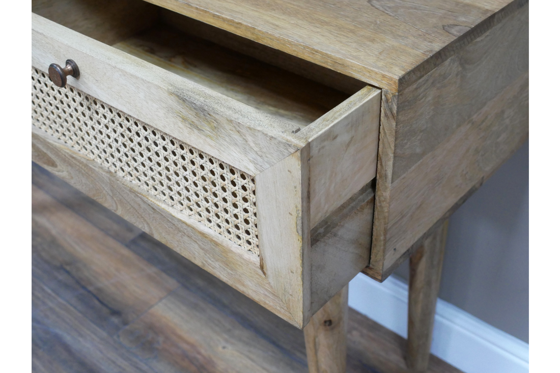Rattan Desk – Contemporary Boho Style Home Office Desk