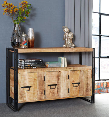Cosmo Industrial Sideboard – Wood & Metal Storage Cabinet