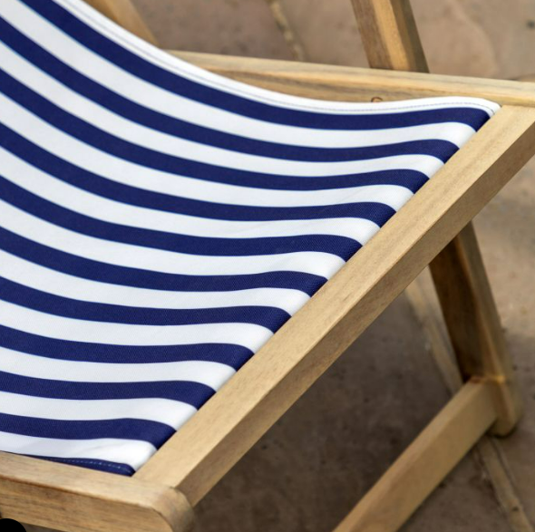 Creta Wooden Deck Chair – Clay Stripe