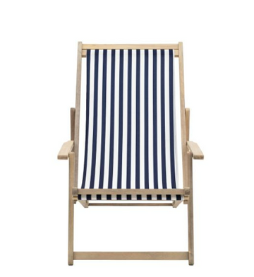 Creta Wooden Deck Chair – Clay Stripe