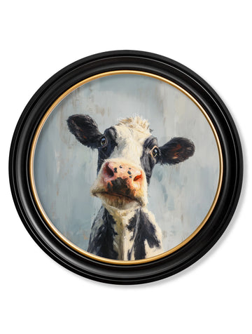 The Curious Cow – Oxford Round Frame