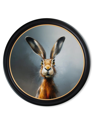 Curious Hare – Oxford Round Frame