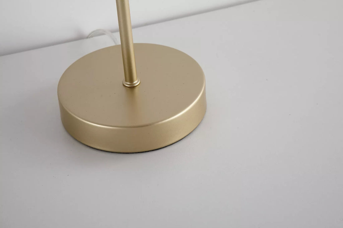 Swizzle Table Lamp – Metal with Decorative Rod Detail