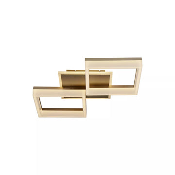 Fence LED Flush Ceiling Light – Gold & White Integrated LED