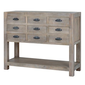 Haldon 9 Drawer Chest with Shelf – Wooden Storage Unit