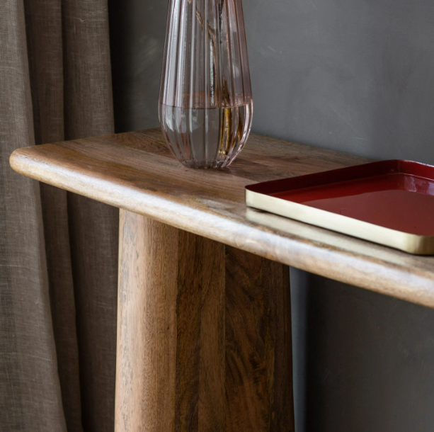 Hoffman Solid Mango Wood Console Table – Natural