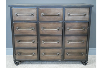 Industrial Metal Cabinet – 12 Drawer Storage Unit