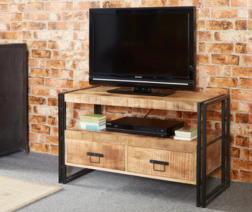 Cosmo Industrial TV Stand – Wood & Metal Media Unit