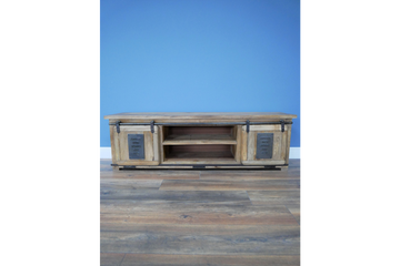 Industrial TV Unit – Jupiter Metal & Wood Media Cabinet