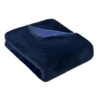 Jasper Navy Throw – Soft Blue Decorative Blanket