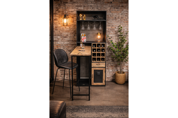 Large Industrial Bar Cabinet – Metal Wine & Drinks Storage