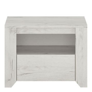 Angel 1 Drawer Bedside Cabinet in Light Wood Effect