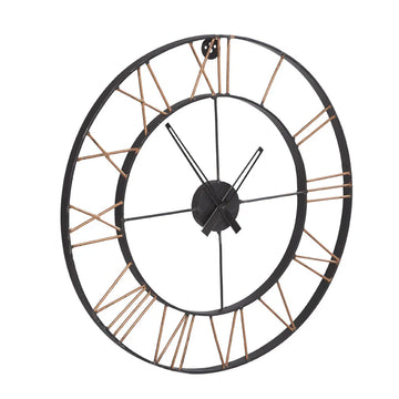 Lincoln Metal Clock Large – Industrial Wall Clock Statement Piece