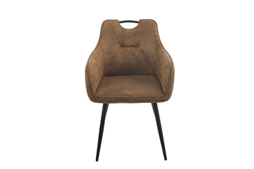 Brown Dining Chair – Milan Upholstered Seat Modern Chair