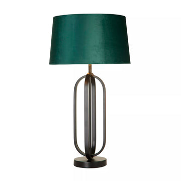 Chic Table Lamp – Metal Base with Fabric Shade