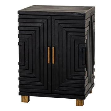Lennox Black 2 Door Side Cupboard