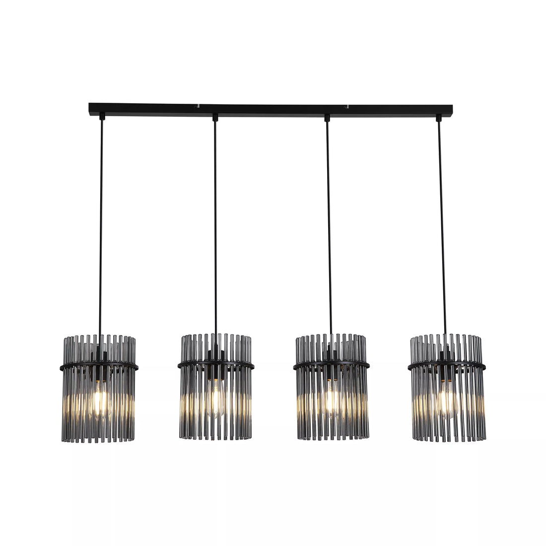 Swizzle 4 Light Bar Pendant – Metal with Decorative Rods