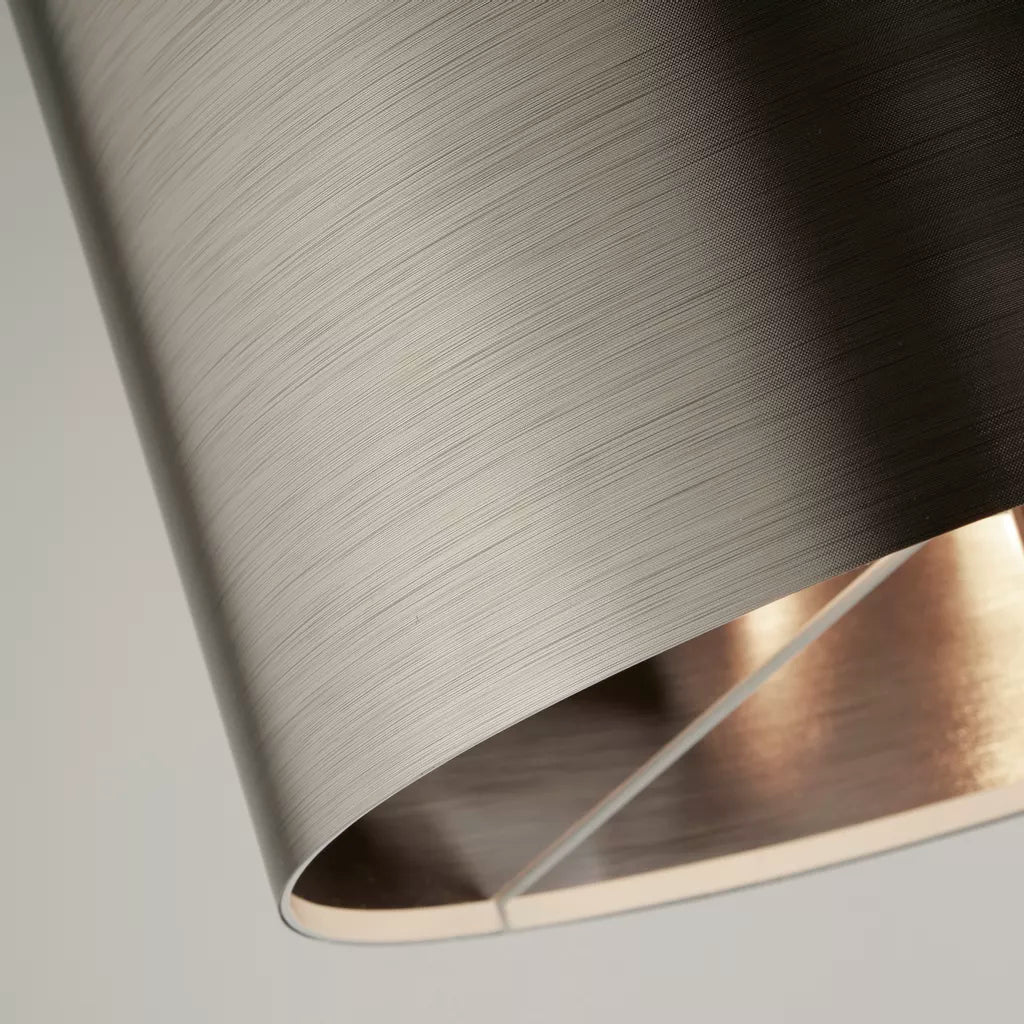 Rachel Floor Lamp – Chrome Metal with Fabric Shade
